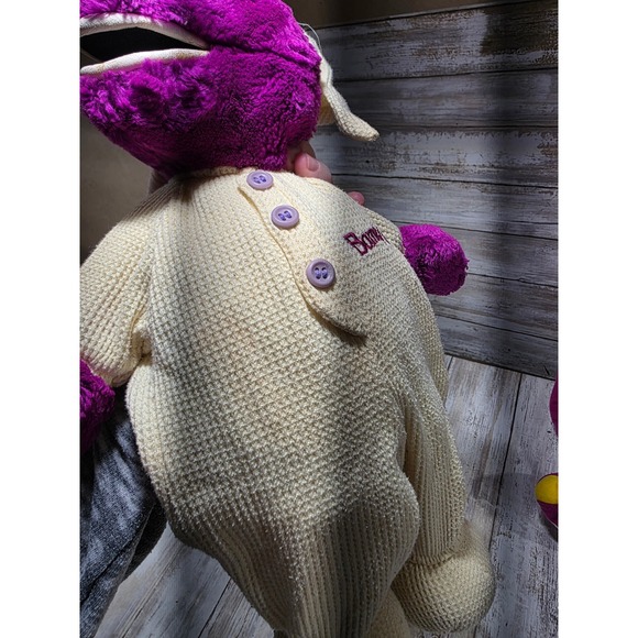 2- TLC Vintage Barney the Dinosaur Plush Set Classic and Bedtime Pajamas READ - Picture 8 of 15